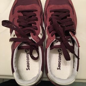 Saucony Bullet burgundy new tennis shoes